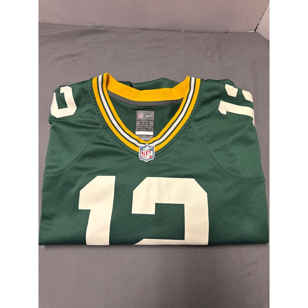 Nike Green Bay Packers Aaron Rodgers 12 On Field Jersey Green Mens 3XL - Picture 9 of 9